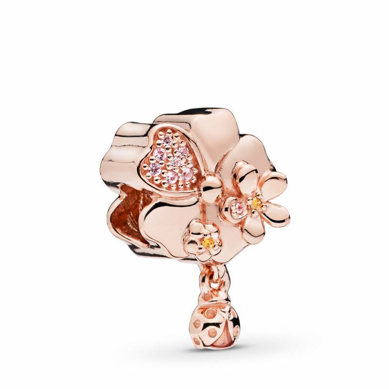 Pandora Rose™ Wildflower Meadow Charm - Pandora Rose/Enamel/Pink/Mixed Stones - Canada | DA5364KJ